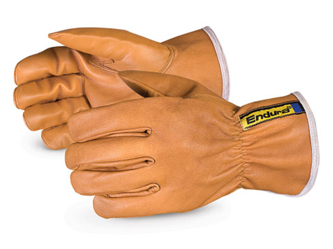 Superior Glove®Endura®WaterStop/Oilbloc™山羊纹司机手套Thinsulate™衬里