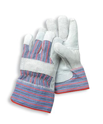 经济等级分皮棕榈手套安全袖口，MDS经济分皮工作手套安全袖口和加强指关节