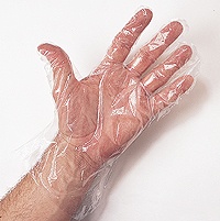 #GDCP-SIZE安全区域®透明粉末铸造聚乙烯手套