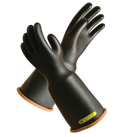 #159-2-18 PIP®NOVAX®2级橡胶绝缘18 '手套，带钟袖口