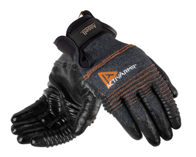 97008年Ansell®ActivArmr®中型涂布Cut-Resistant Protective Work Gloves, cut level 2