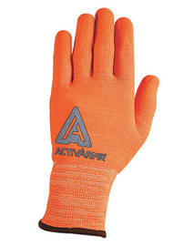 97-013安塞尔Hi-Viz橙色ActivArmr®无缝针织13号中型防切割手套