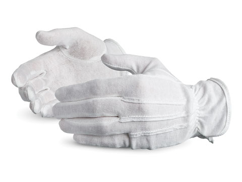#LL100高级手套®棉花检查员游行图案手套