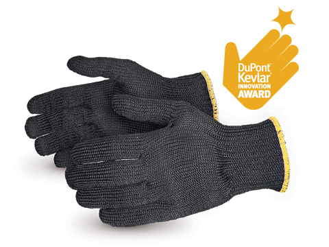 #SBKG高级手套®竞争者™重量级抗割伤黑色凯夫拉®手套
