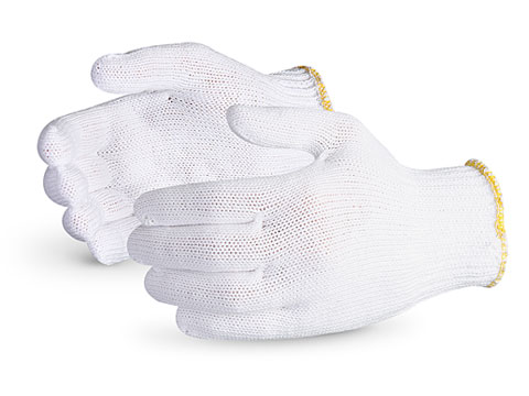 #SN -高级手套®Sure Knit™7号亮白色尼龙针织