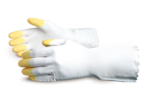 #V3016RT Superior Glove® Two-Tone Unsupported Vinyl Canner Gloves