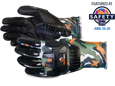 Superior Glove® Dexterity® Anti-Impact Camo Gloves w/ Micropore Nitrile Palms