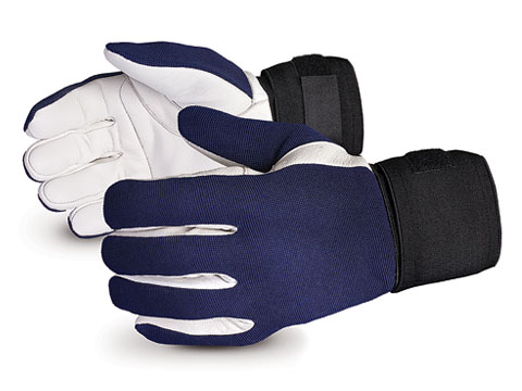 #VIBGV -高级手套®山羊皮皮革手掌减振工作手套