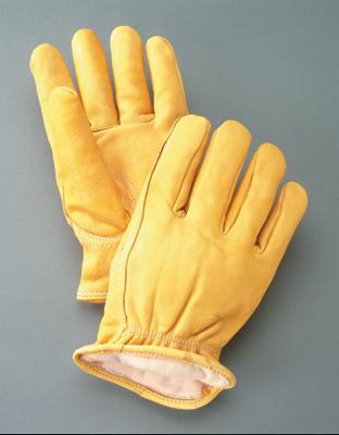 MDS经济高级鹿皮司机工作手套，带Thinsulate™绝缘材料