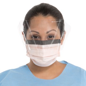#47147 Halyard® Fluidshield® Disposable Protective Level 3 Fog-Free Procedure Mask, WrapAround Visor