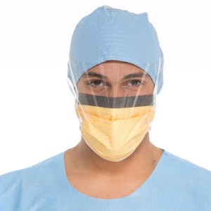 48237 Halyard®健康一次性FluidShield®外科口罩w/ So Soft®衬里，遮阳板和泡沫带