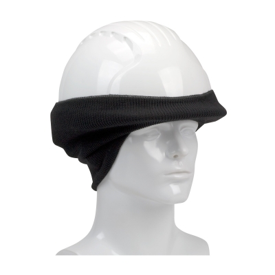 #365-1505 PIP®黑肋针织安全帽管衬耳朵和颈部