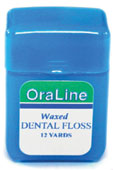 #ORA33810 Oraline OraBrite 12码蜡尼龙牙线
