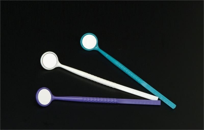 MMR一次性牙科口腔镜，白色，紫罗兰色和绿松石色