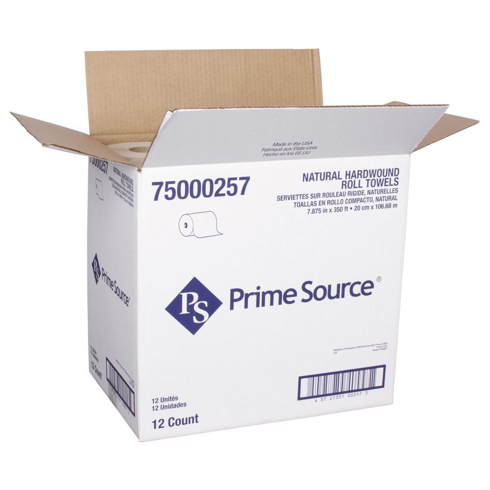 75000257 Prime Source®硬卷毛巾，天然(12/350')