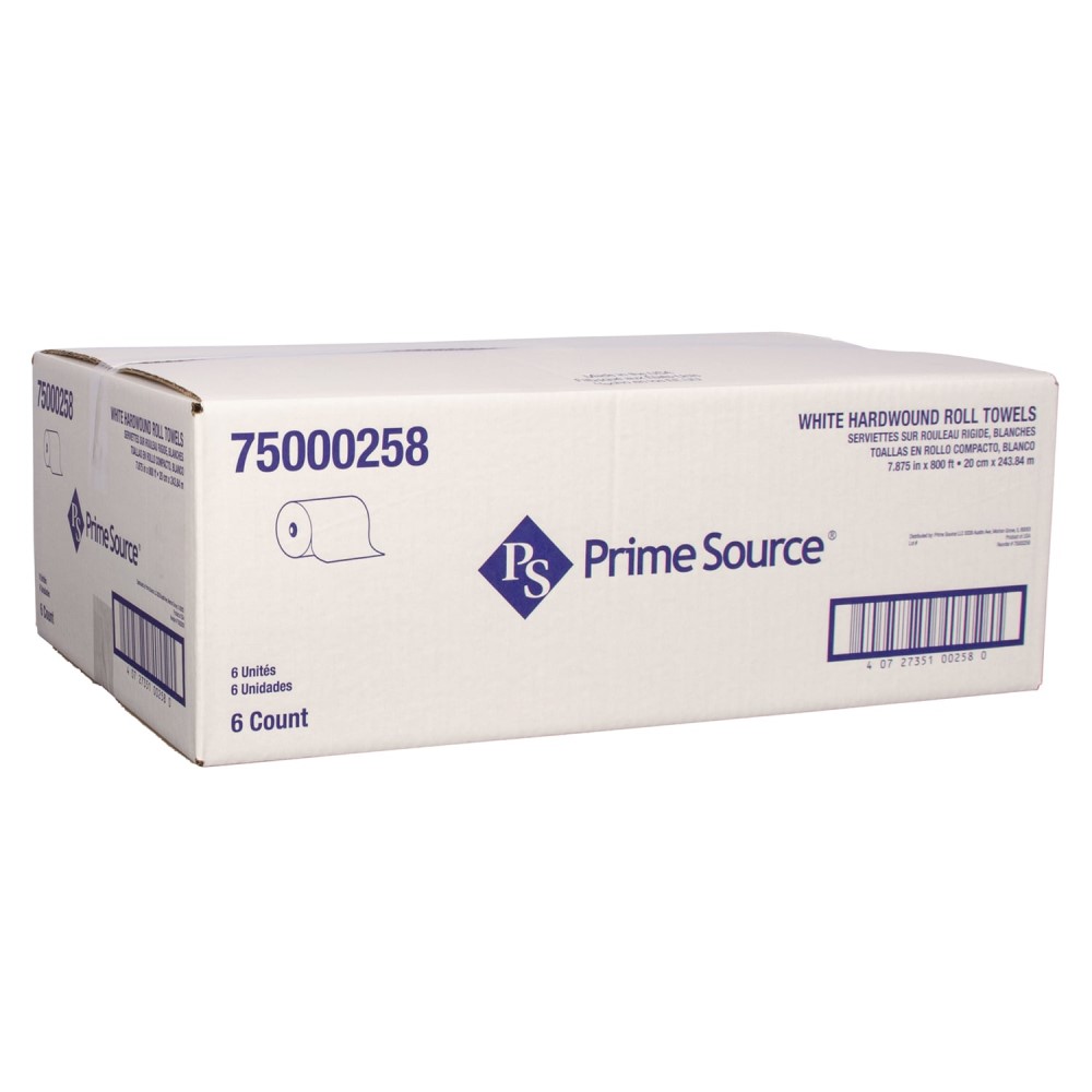 75000258 Prime Source®白色大卷纸巾，800英寸卷