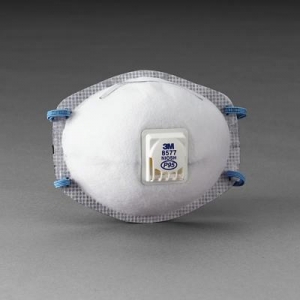 3M™8271 P95一次性微粒呼吸器，带冷流™呼气阀和面部密封