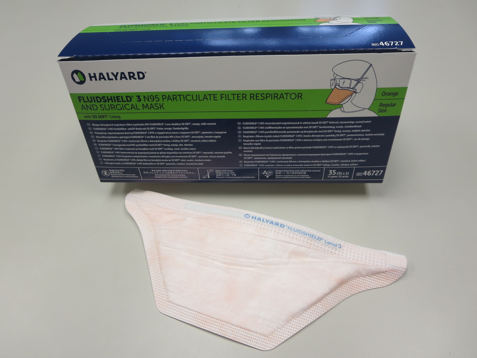 Halyard®FluidShield 3级N95微粒过滤式外科口罩